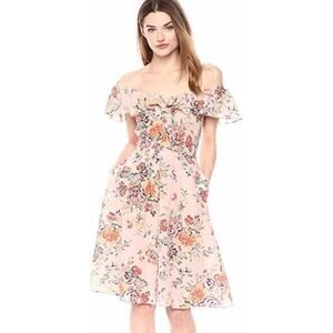 NWT REBECCA TAYLOR Silk Coquette Floral Ruffle Party Wedding Guest Dress sz 2